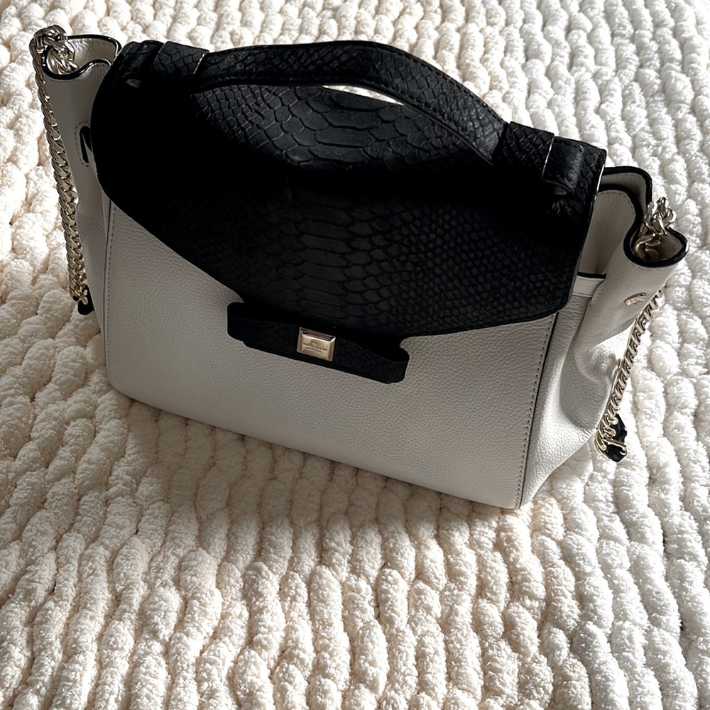 Kate Spade Embossed Snakeskin Gold Chain Crossbody bag